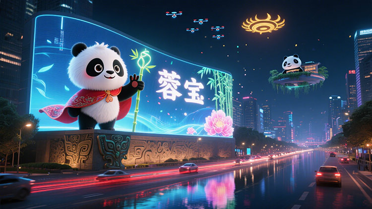 成都LED顯示屏與城市IP打造：從&ldquo;蓉寶&rdquo;到&ldquo;熊貓基地&rdquo;的視覺(jué)敘事
